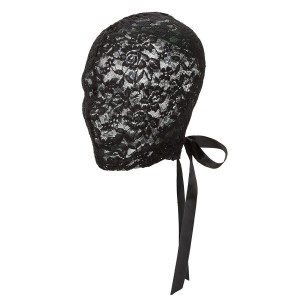 CALEXOTICS - SCANDAL CAGOULE EN DENTELLE NOIRE AVEC NŒUD