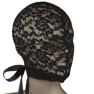 CALEXOTICS - SCANDAL CAGOULE EN DENTELLE NOIRE AVEC NŒUD