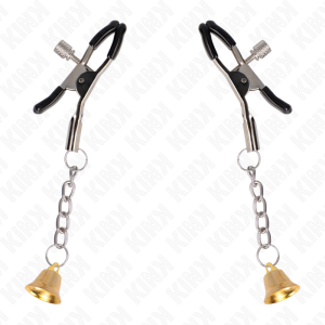 KINK - PINCES À TÉLÉMON PENDENTIF CLOCHE OR 6 CM