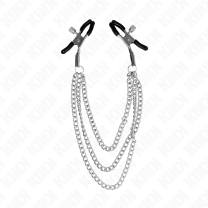 KINK - PINCES À METELIER AVEC 3 CHAÎNES ARGENT 20-23-28 CM