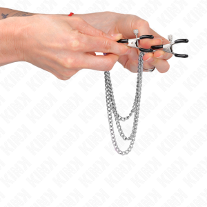 KINK - PINCES À METELIER AVEC 3 CHAÎNES ARGENT 20-23-28 CM