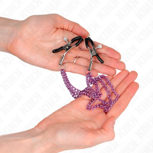 KINK - PINCES À METELIER AVEC 3 CHAÎNES VIOLET 20-23-28 CM