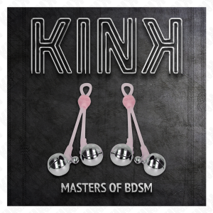 KINK - PINCES À TÉLÉPIN LUMINEUSES CRÂNE AVEC ANNEAU CLOCHES RÉGLABLES ROSE - ARGENT