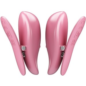 PRETTY LOVE - PINCES À TÉTONS CAILEY 10 VIBRATIONS TÉLÉCOMMANDE ROSE
