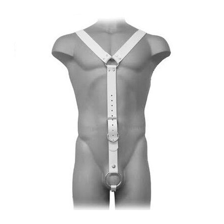 HARNAIS CUIR HOMME BLANC