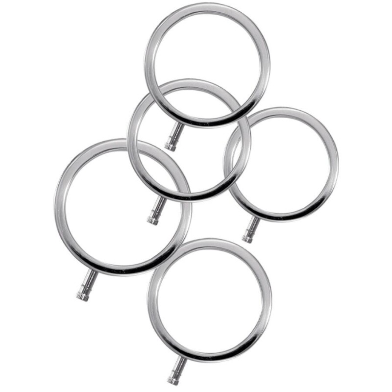 ELECTRASTIM - ELECTRARINGS ANNEAUX PÉNIS EN MÉTAL PACK DE 5