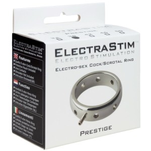 ELECTRASTIM - ANNEAU PÉNIS ÉLECTROMAGNÉTIQUE PRESTIGE EN MÉTAL 46 MM