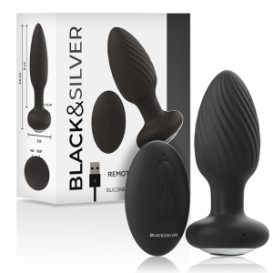 BLACKandSILVER - TÉLÉCOMMANDE DU ROTATEUR ANAL EN SILICONE WELLS PLUG