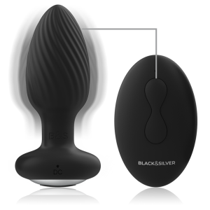 BLACKandSILVER - TÉLÉCOMMANDE DU ROTATEUR ANAL EN SILICONE WELLS PLUG
