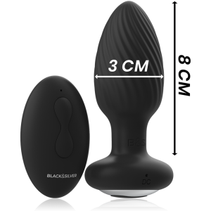 BLACKandSILVER - TÉLÉCOMMANDE DU ROTATEUR ANAL EN SILICONE WELLS PLUG
