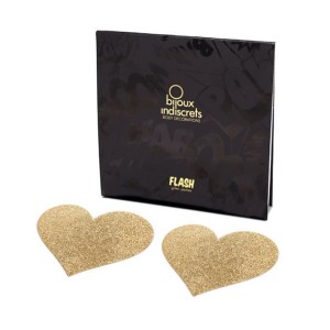 BIJOUX - INDISCRETS CACHE-METONS FLASH COEUR DOR