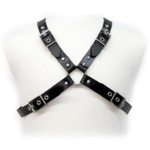 HARNAIS EN CUIR POUR HOMMES - BOUCLE NOIRE