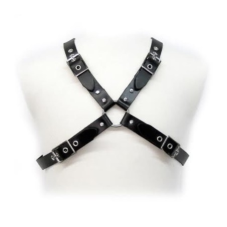 HARNAIS EN CUIR POUR HOMMES - BOUCLE NOIRE