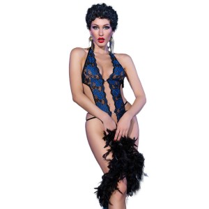 CHILIROSE - CR 4479 BODY SANS CROCHET BLEU S-M