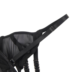 SUBBLIME - ENSEMBLE DEUX PIÈCES DE SOUTIEN-GORGE TRANSPARENT ET BANDES S-M