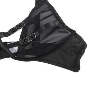 SUBBLIME - ENSEMBLE DEUX PIÈCES DE SOUTIEN-GORGE TRANSPARENT ET BANDES S-M