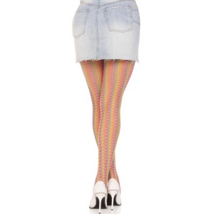 LEG AVENUE - BAS AU CROCHET MULTICOLORE