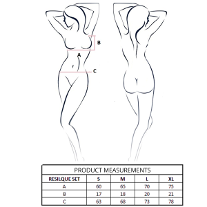PASSION - ENSEMBLE SOUTIEN-GORGE STRING RESILQUE BLANC S-M