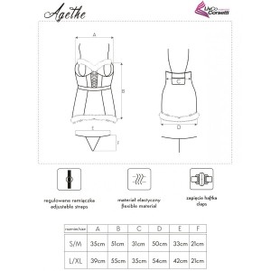 LIVCO CORSETTI FASHION - AGETHE LC 90607 CHEMISE STRING BONNET DE NOËL L-XL