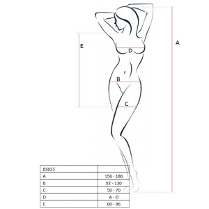 PASSION - FEMME BS025 BODYSTOCKING BLANC STYLE ROBE TAILLE UNIQUE