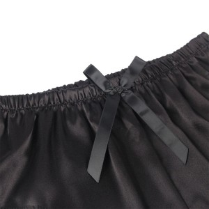 SUBBLIME - 953942 CHEMISE DE NUIT DÉCONTRACTÉE EN SOIE PANTALON EN DENTELLE NOIR L-XL