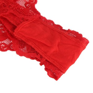 SUBBLIME - 953973 BODY SEXY A VOLANTS CEINTURE ROUGE S-M