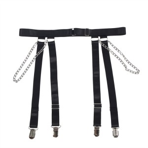 SUBBLIME - 954260 BODY AVEC CHAÎNES PORTE-JARRETELLES NOIR S-M