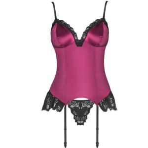LIVCO CORSETTI FASHION - AGRAFENA CF 90436 CORSET STRING BORDEAUX S-M