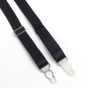 SUBBLIME - 955236 ENSEMBLE SOUTIEN-GORGE BONDAGE NOIR AVEC JARRETELLE S-M