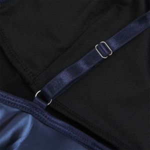 SUBBLIME - 955410 ROBE À BRETELLES EN CUIR BLEU S-M