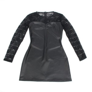 SUBBLIME - 955601 ROBE À MANCHES LONGUES AVEC DENTELLE NOIRE L-XL