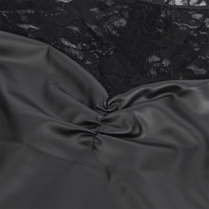 SUBBLIME - 955601 ROBE À MANCHES LONGUES AVEC DENTELLE NOIRE L-XL