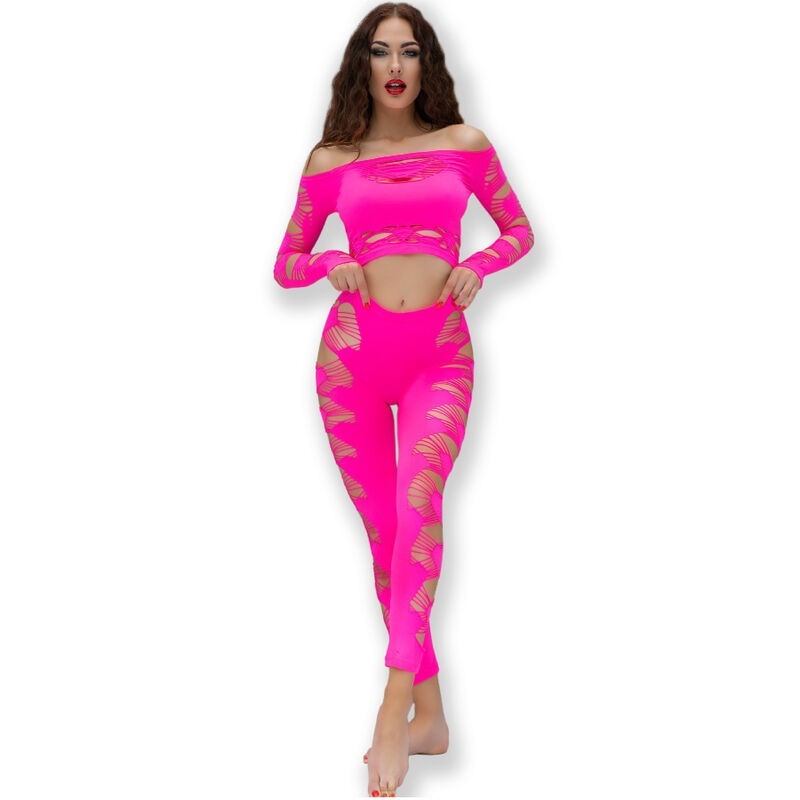 CHILIROSE - CR 4632 HAUT and PANTALON FUCHSIA S-L