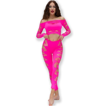 CHILIROSE - CR 4632 HAUT and PANTALON FUCHSIA S-L