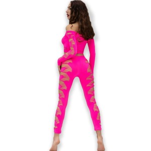 CHILIROSE - CR 4632 HAUT and PANTALON FUCHSIA S-L