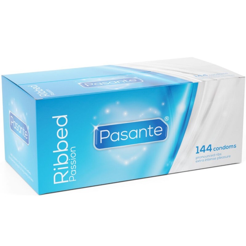 PASANTE - PRÉSERVATIFS PASSION CÔTELÉS BOÎTE 144 UNITÉS