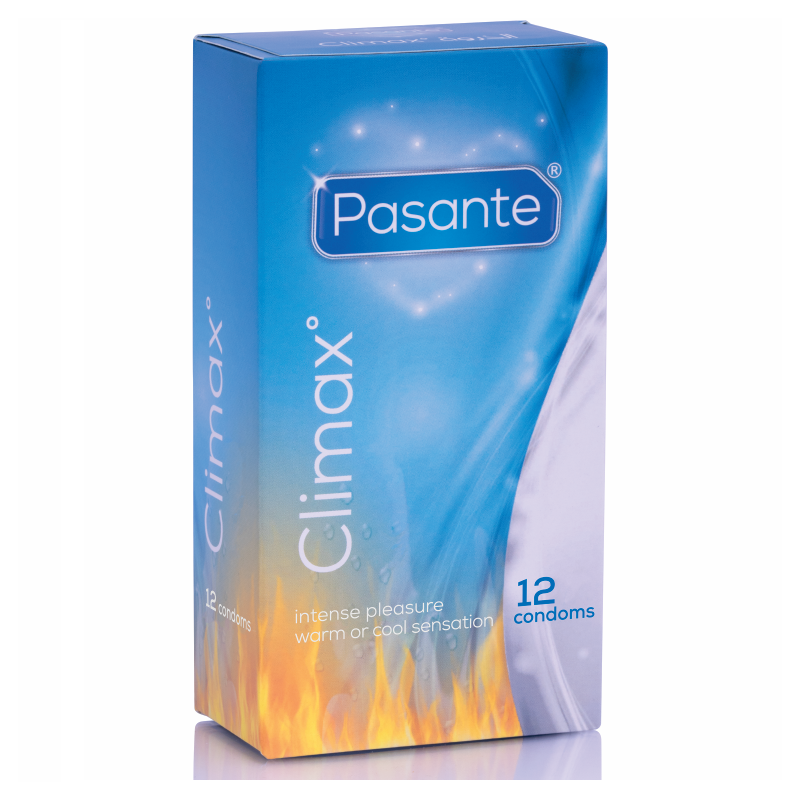 PASANTE - PRÉSERVATIFS CLIMAX 6 EFFET CHALEUR 6 EFFET FRAIS - 12 UNITÉS
