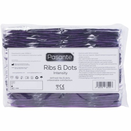 PASANTE - PRÉSERVATIFS INTENSITÉ RIBS and DOTS 144 UNITÉS