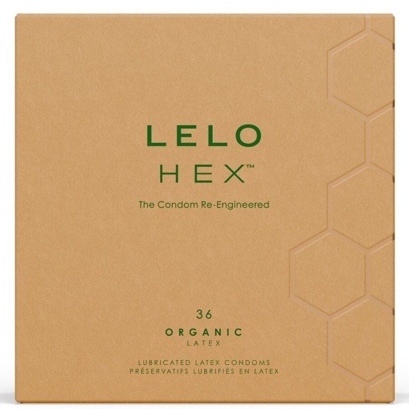 LELO - HEX BOÎTE DE PRÉSERVATIFS BIOLOGIQUES 36 UNITÉS