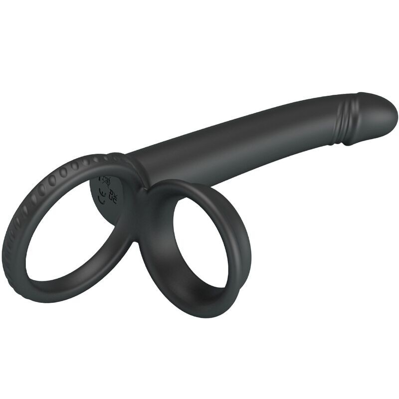 PRETTY LOVE - DILLION DOUBLE PÉNÉTRATION DOUBLE ANNEAU PÉNAL NOIR