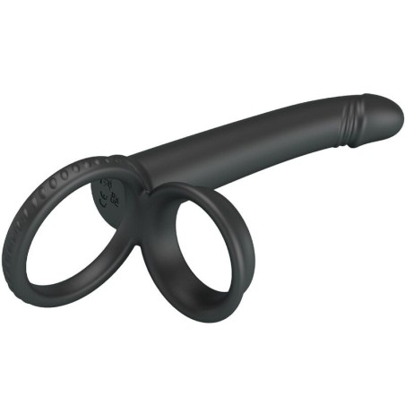 PRETTY LOVE - DILLION DOUBLE PÉNÉTRATION DOUBLE ANNEAU PÉNAL NOIR