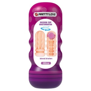 PRETTY LOVE - MASTURBATEUR LISSANT VAGINAL AVEC VENTOUSE ET TEXTURES INTERNES