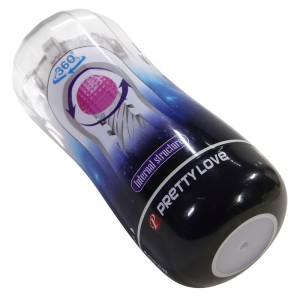 PRETTY LOVE - COUPE DE MASTURBATION TEXTURÉE À 360° TRANSPARENTE