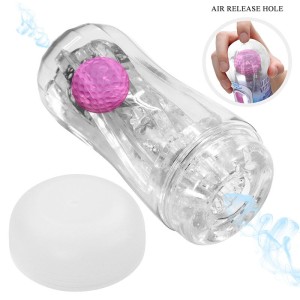 PRETTY LOVE - COUPE DE MASTURBATION TEXTURÉE À 360° TRANSPARENTE