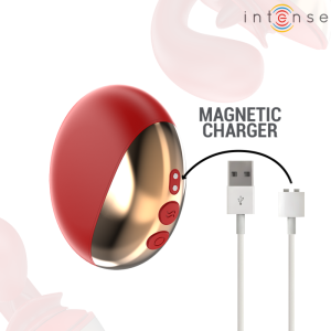 INTENSE - VIBRATEUR and STIMULATEUR MARIAH EN FORME DE U 10 VIBRATIONS ROUGE