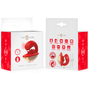 INTENSE - VIBRATEUR and STIMULATEUR MARIAH EN FORME DE U 10 VIBRATIONS ROUGE