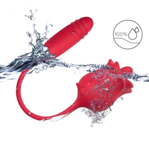 ARMONY - 3-EN-1 ROSE, STIMULATEUR, ASPIRATION ET UPandDOWN AVEC QUEUE ROUGE