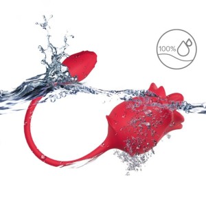 ARMONY - STIMULATEUR DASPIRATION ET VIBRATEUR ROSE 2 EN 1 10 MODES AVEC QUEUE ROUGE