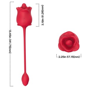 ARMONY - STIMULATEUR DASPIRATION ET VIBRATEUR ROSE 2 EN 1 10 MODES AVEC QUEUE ROUGE