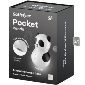 SATISFYER - POCKET PANDA STIMULATEUR and VIBRATEUR NOIR ET BLANC
